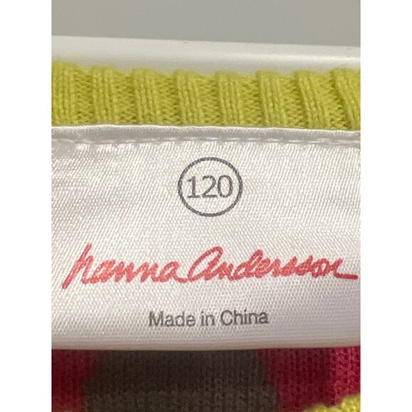 Hanna Andersson multi color sweater dress with flowers - Size 120 - Picture 5 of 5